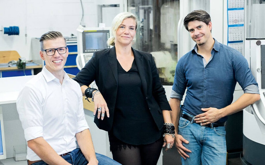 Die drei Geschäftsführer Ludwig, Katharina und Lorenz Linner blicken gemeinsam in die Zukunft und bringen das Thema Digitalisierung bei WMH Herion Linner voran. Gemeinsam mehr erreichen.